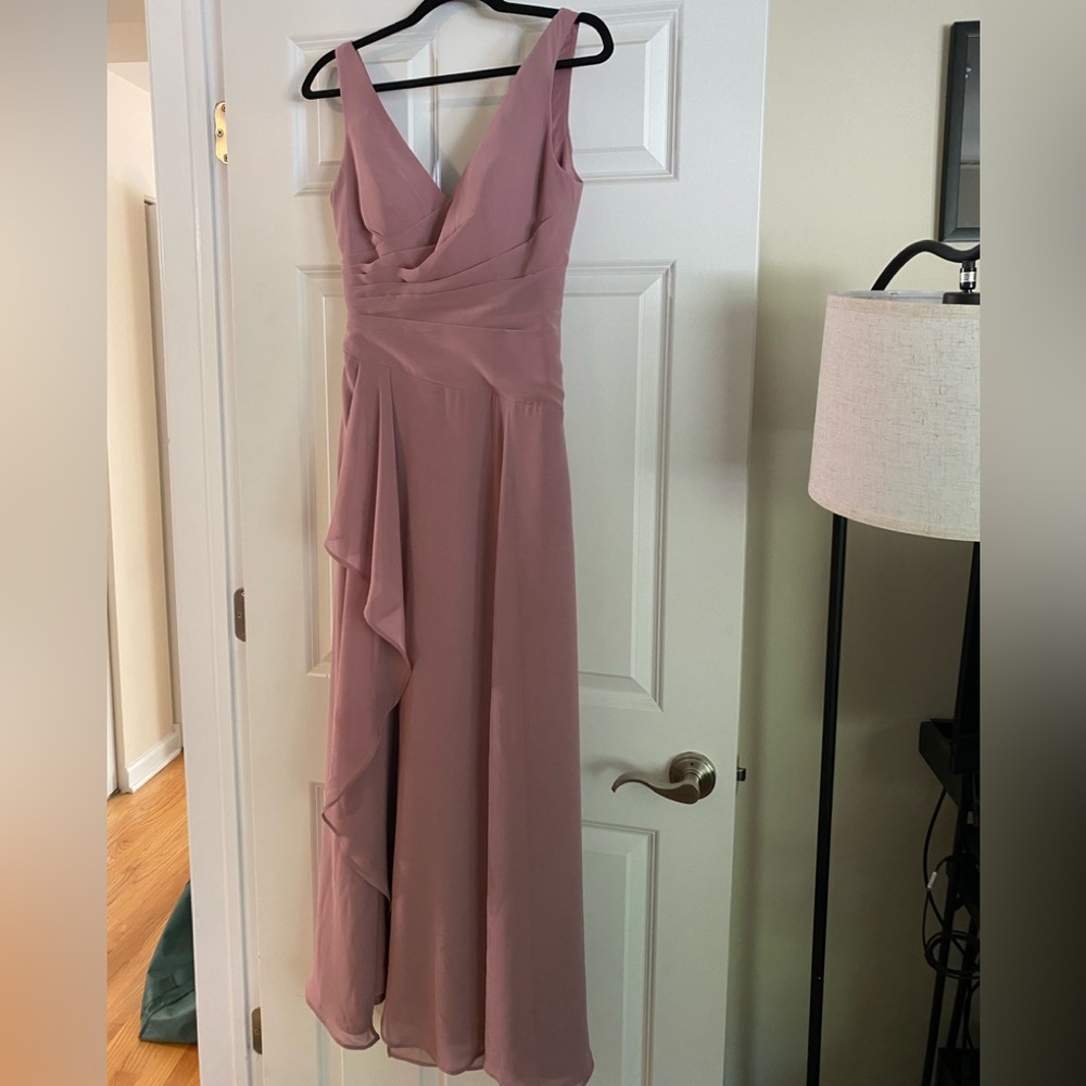 Azazie Kori bridesmaid dress in “vintage mauve”